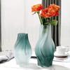 Vaso de vidro fosco novo de luxo leve estilo europeu decoração de casa sala de estar mesa de jantar arranjo de flores flor seca decoração de arte criativa