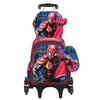 Nueva Lindo Carrito Escolar para Estudiantes de Primaria Grados 3~6 Set de Tres Piezas de Dibujos Animados Mochila Escolar de Dos Ruedas Seis Ruedas para Niños Lista para la Venta