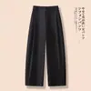 Pantalones Casuales Relajados de Pierna Ancha, Holgados, con Caída, de Cintura Alta, Estilo Nuevo Primavera/Otoño 2026 para Mujer