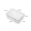 Caja de Almacenamiento Pequeña Transparente con Tapa, Caja de Almacenamiento Rectangular de Plástico para Escritorio para Agujas, Hilos, Accesorios para el Cabello, Caja Vacía Mini