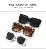 Gafas de Sol Cuadradas de Moda Sencilla con Montura Grande para Mujer, Gafas de Sol para Celebridades de Internet, Tomas Callejeras