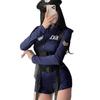 Lencería Erótica Tallas Grandes, Disfraz Sexy Chica Caliente Puro Deseo, Set de Uniforme de Policía Sexy, Atuendo de Rendimiento Escénico Azul Marino Tallas Grandes