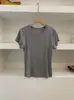 Camiseta de Manga Curta Lisa Texturizada com Costelas para Mulheres, Versátil Slim-Fit Camada Base, Nova de Verão 2026