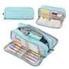Estuche para lápices de apertura doble transfronteriza, Caja de lápices de gran capacidad, Estuche simple de estilo coreano multicolor, Almacenamiento de papelería para estudiantes de secundaria y primaria