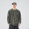 2026 Nuevo Otoño Camiseta de Manga Larga Estilo Retro Americano para Hombre Otoño 270g Peso Pesado Holgada Marca de Tendencia Lavado Tie-Dye Desgastado Hombre