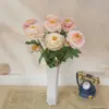 Venta Directa de Fábrica Ramo de Loto de Tierra Simulada Decoración de Flores de Mesa Flor Falsa Flor Seca Decoración de Sala de Estar Decoración de Flores Flor Simulada