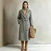 Ropa de mujer transfronteriza 2026 Sitio independiente de Amazon otoño e invierno nuevo abrigo casual estilo commuter con solapa larga para mujer