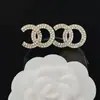 Pendientes de alta calidad para todo tipo de atuendos, pendientes de moda para hombres y mujeres, letras de pedrería, todo a juego, pasador de plata s925, accesorios de aleación