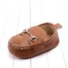 Mocassins Lisos com Fivela de Ferro para Bebê Primavera e Outono, Sapatos Macios para Bebês, Sapatos de Caminhada Retrô, Venda Direta do Fabricante
