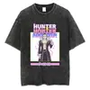 Camisetas de Anime Vintage para Hombres Mujeres Camiseta de Algodón Lavado Su