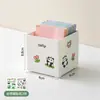 Caja de Almacenamiento de Papelería de Oficina Bnbs Caja Cuadrada Pequeña Transparente Visible Caja de Almacenamiento para Artículos Pequeños de Escritorio