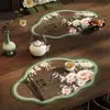 Nuevo Mantel Individual Estilo Chino, Impermeable, Resistente al Aceite, No Lavable, Resistente al Calor, Mantel Semitransparente, Mantel Pequeño para Mesa, Esterilla de Té Resistente a Altas Temperaturas