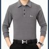 Otoño 2024 Nueva camiseta de manga larga para hombre Polo de hombre Combinación versátil Moda de negocios Solapa Casual Top