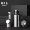 Termo de Acero Inoxidable 316 de Gran Capacidad Conservación de Calor y Frío de Larga Duración con Infusor de Té para Infusionar Portátil para Uso en Automóvil para Infusionar y Beber Té
