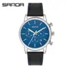 SANDA SANDA 1034 transfronterizo nuevo negocio moda tres ojos imitación seis pines casual correa de agua reloj para hombre