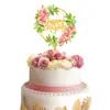 Toppers Acrílicos para Pastel con Flor y Mariposa Impresos en Color UV, Artículos para Fiestas, Descuento por Cantidad Grande