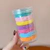 Ligas para el Cabello de Niña de Color Degradado Sin Costuras, Anillos de Cabello Coloridos, Anillos de Toalla de Alta Elasticidad, Bandas de Goma de Color Caramelo, Accesorios para el Cabello en una Caja