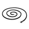 Acero Inoxidable 3mm cadena de perlas cuadradas para hombre collar cadena quilla cuadrada joyería cadena acero dorado Negro