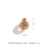 Acessórios de Corrente para Colar de Cristal Natural DIY Contas de Aço Inoxidável Brincos Versáteis da Moda Acessórios de Joias para Mulheres