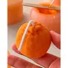 Vista Traseira Vela Laranja Vela Perfumada Oem Vela Vermelha Laranja Feia Grande Laranja Vela Italiana Feita à Mão Boa Intenção Personalização