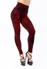 Leggings Jeans Falsos Sem Costura Estilo Europeu e Americano para Mulheres, Calças de Yoga Jacquard de Cintura Alta Nove Pontos para Mulheres
