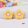 Accesorios de resina, dibujos animados, frangipani brillante de doble color, pegamento en crema para manualidades, parche para funda de teléfono móvil, accesorios para el cabello, material para zapatos con agujeros
