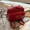 Bolso de Mano de Cuero con Cera de Aceite Estilo Coreano de Alta Calidad para el Verano 2025 Mochila Popular de Nicho de Moda Multiusos