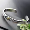 Nafoge joyería de plata de ley al por mayor s925 Plata de ley pulsera abierta plata hecha a mano garra de águila retro pulsera de plata tailandesa