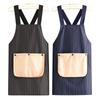 Delantal Nuevo Estilo 2025 para Cocina Casera Delantal Estilo Japonés Compuesto Anti-Manchas Ropa de Trabajo Especial para Catering Transpirable Estampado para Mujer
