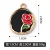 Hilo único gota aceite flor de rosa pulsera colgante collar colgante accesorios de joyería se puede mezclar lote ventas directas de fábrica transfronterizo