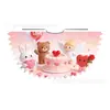 Oso Rosa Hecho a Medida de Fábrica Regalo Día de San Valentín Serie Pastel de Cumpleaños Chal Juguetón para Fiesta