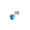 Moda Pendientes de Botón Redondos Negros y Blancos con Circonita Super Brillante, Tachonados con Circonitas, de Acero Inoxidable 304 con Seis Garras, con Pinzas de Oreja de Lazo