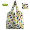 Bolsa de Tote de Compras Floral Grande de 190t en Stock de Gran Venta, Bolsa de Poliéster al por Mayor, Bolsa Plegable, Bolsa de Regalo Promocional