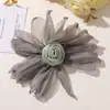 Nuevo Clip para el Cabello, Diadema, Accesorio para el Cabello, Broche, Accesorio para Ropa, Flor de Malla con Capullos de Rosa, Fresco y Etéreo, Estilo Chino, DIY