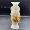 Vaso de Pedra Luminosa com Design de Fênix Pintado a Ouro, Atacado de Fábrica, Decoração de Sala de Estar Estilo Chinês, Presente de Negócios de Boa Sorte