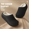 Pantuflas de algodón impermeables simples Baotou para hombre, para uso exterior en invierno, de suela gruesa, antideslizantes, con soporte para el talón, zapatillas de algodón para el hogar de pareja, venta al por mayor para mujer
