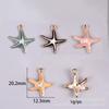 Estrella de Mar Vida Marina Goteo de Aceite Colgante Collar Pulsera Aretes Material Colgante DIY Accesorios de Joyería de Aleación Original