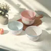 Novos Pratos e Tigelas de Cerâmica Colorida Sob Esmalte para Uso Doméstico, Conjunto de Louça de Cerâmica Estiloso e Esteticamente Agradável, Tigelas e Colheres para Sobremesa
