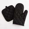 Luvas de isolamento térmico Almofada de isolamento térmico Resistente a altas temperaturas Preto puro Almofada universal para panelas para destros Almofada de proteção para mesa de trabalho em tecido de poliéster