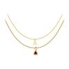 Collar de cadena de clavícula de plata esterlina S925 con diseño de nicho estilo coreano con superficie brillante y letras de la A a la Z para mujer