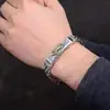 Estilo Retro Nueva Moda Pulsera Sencilla de Moda Personalidad Creativa Versátil Joyería de Mano Vajra Mazo Patrón de Paz Cadena
