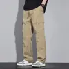 Pantalones Cargo Estilo Americano, Talla Grande, Delgados para Hombre, Holgados, Rectos, Pierna Ancha, Casuales, Resistentes al Desgaste, Holgados, Ropa de Trabajo, Pantalones Largos