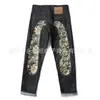 Jeans Lavados Retro Americanos Estilo Hip-Hop Callejero Estampados Pantalones de Pierna Recta 2026 Primavera y Otoño Nuevo Estilo Transfronterizo