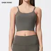 Sujetador Deportivo Cruzado para Fitness y Yoga Color Nude a Prueba de Impactos Push-Up Espalda Bonita Almohadilla Extraíble para el Pecho Tirante Camiseta Deportiva para Mujer C5238