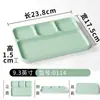 Plato de Melamina A5 de Dos Colores Vajilla Comercial Parrillada Coreana Creativo Plato Multiceldas Rectangular Plato Rectangular de Condimentos para Dip Barbacoa