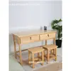 Escritorio de madera maciza integrado sin montaje, escritorio de oficina y silla con cajones, escritorio simple para el hogar, escritorio de estudio