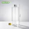Botella de plástico transparente con tapa de aluminio de 10/20/50/100 ml para dispensar loción, botella pequeña para dispensar reactivo líquido