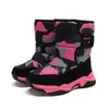 Botas de neve infantis 2024 inverno novos meninos forrados de lã grosso grande sapatos de algodão meninas sapatos ao ar livre camuflagem sapatos quentes