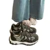Zapatos de Padre de Bloques de Color Retro Suela Gruesa para Mujer 2026 Otoño Nuevos Cómodos Versátiles Tacón Oculto Pequeña Altura Zapatos Deportivos Casuales
