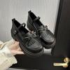 Zapatos Pequeños de Cuero Mary Jane para Mujer 2025 Primavera y Verano Nuevos Estilo Británico Retro Cómodos y Versátiles Dulces y Frescos Estilo Japonés Planos